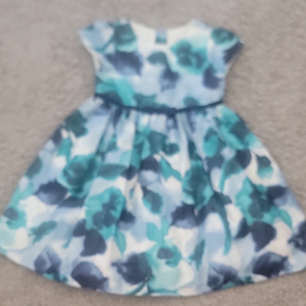 Gymboree Blue and Green Floral Dress